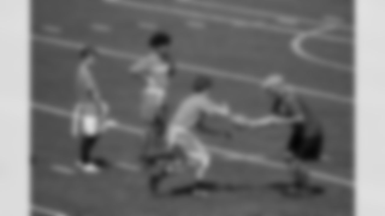 The Los Angeles Chargers partner with the San Diego Unified School District to host a flag football camp for middle schoolers on Saturday, April 8, 2023 at Madison High School in San Diego, CA.