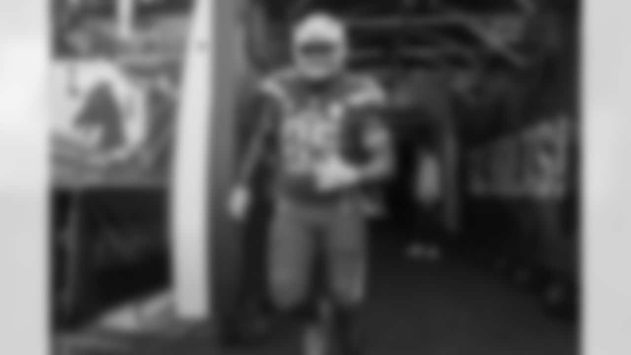Antonio Gates runs out of the tunnel onto the field before the Week 12 matchup against the Arizona Cardinals.