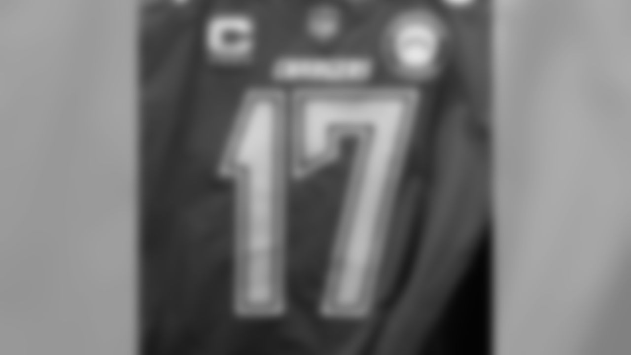 Philip Rivers' jersey hangs in the locker room before the Week 12 matchup against the Arizona Cardinals.