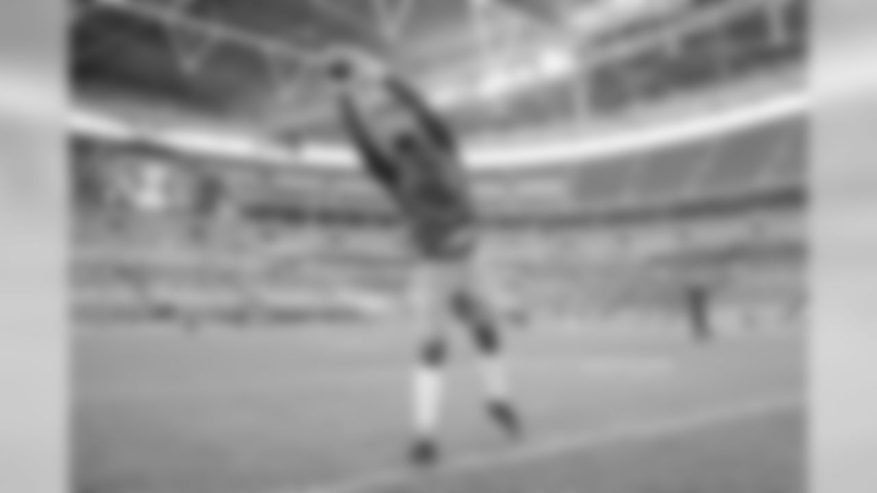 Geremy Davis catches the ball during warmups at Wembley Stadium in London before the Week 7 matchup against the Tennessee Titans.