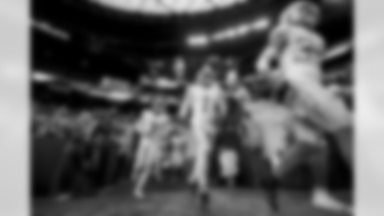 The Los Angeles Chargers prepare to play against the Las Vegas Raiders at Allegiant Stadium on December 4, 2022 in Las Vegas, Nevada.