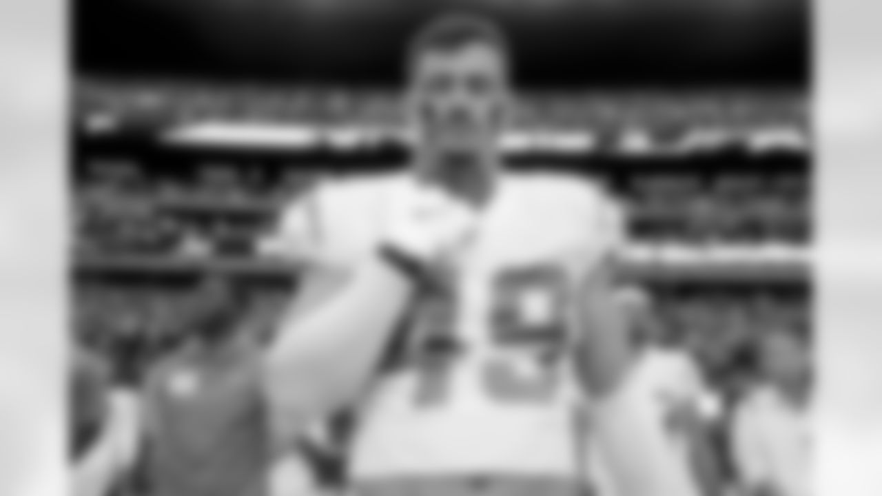 The Los Angeles Chargers prepare to play against the Las Vegas Raiders at Allegiant Stadium on December 4, 2022 in Las Vegas, Nevada.