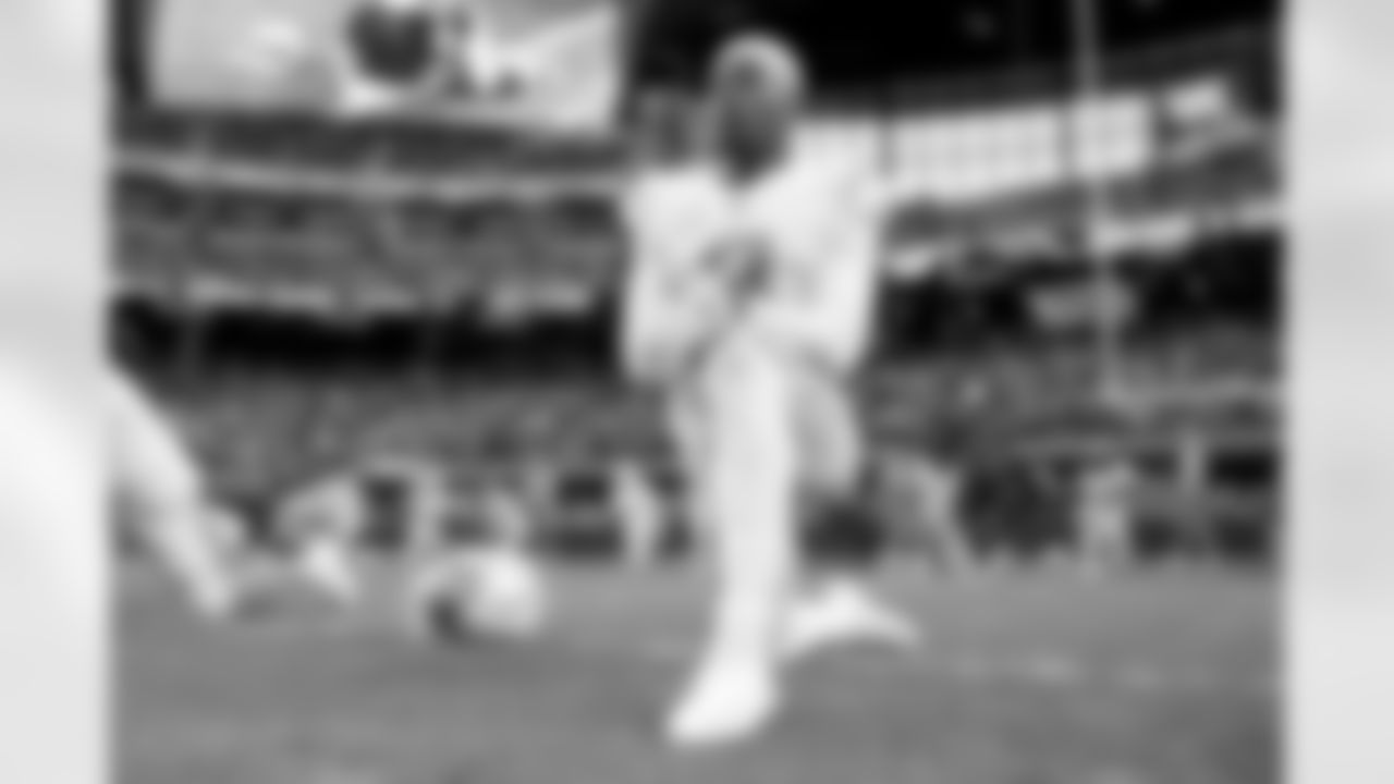 The Los Angeles Chargers prepare to play against the Las Vegas Raiders at Allegiant Stadium on December 4, 2022 in Las Vegas, Nevada.