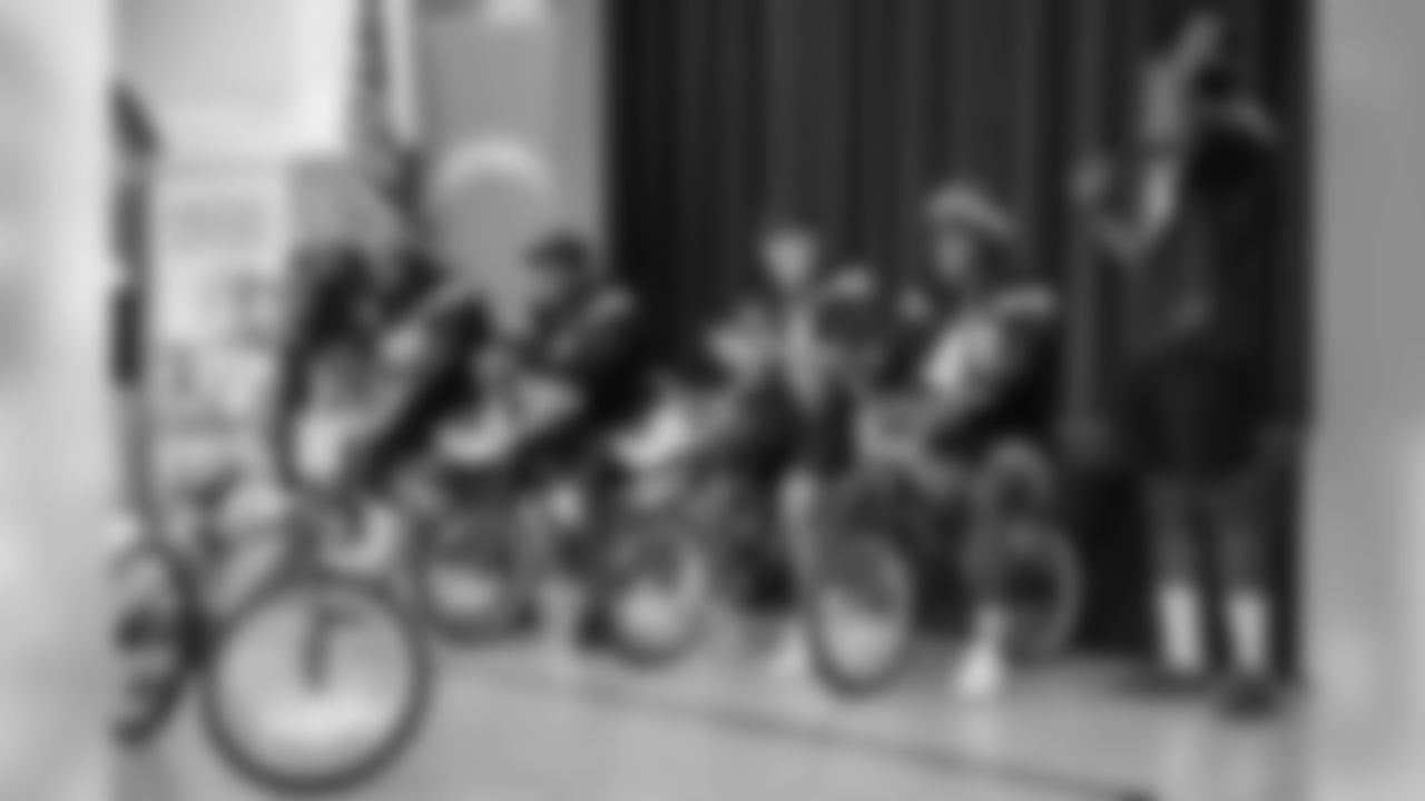 Los Angeles Chargers host Bikes For Kids at Cesar Chavez Elementary School on Tuesday, Dec. 4, 2018 in Long Beach, CA.