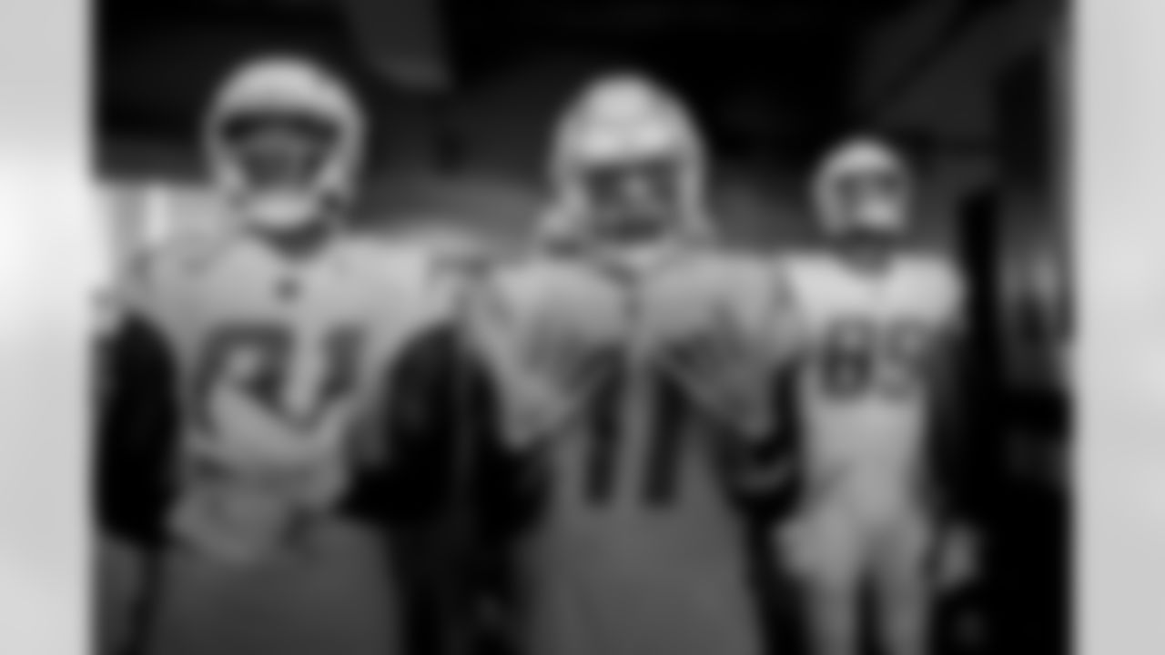 The Los Angeles Chargers prepare to play against the Cleveland Browns at FirstEnergy Stadium on October 9, 2022 in Los Angeles, California.