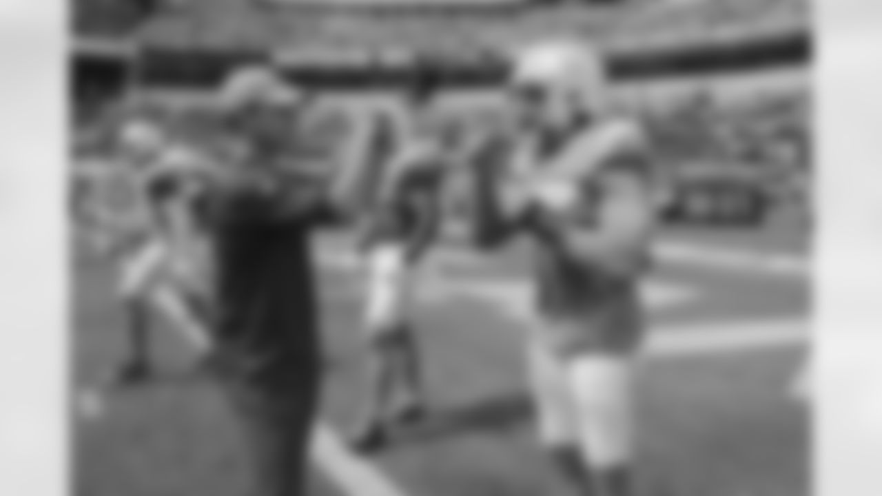 The Los Angeles Chargers prepare to play against the Jacksonville Jaguars at SoFi Stadium on September 25, 2022 in Inglewood, California.