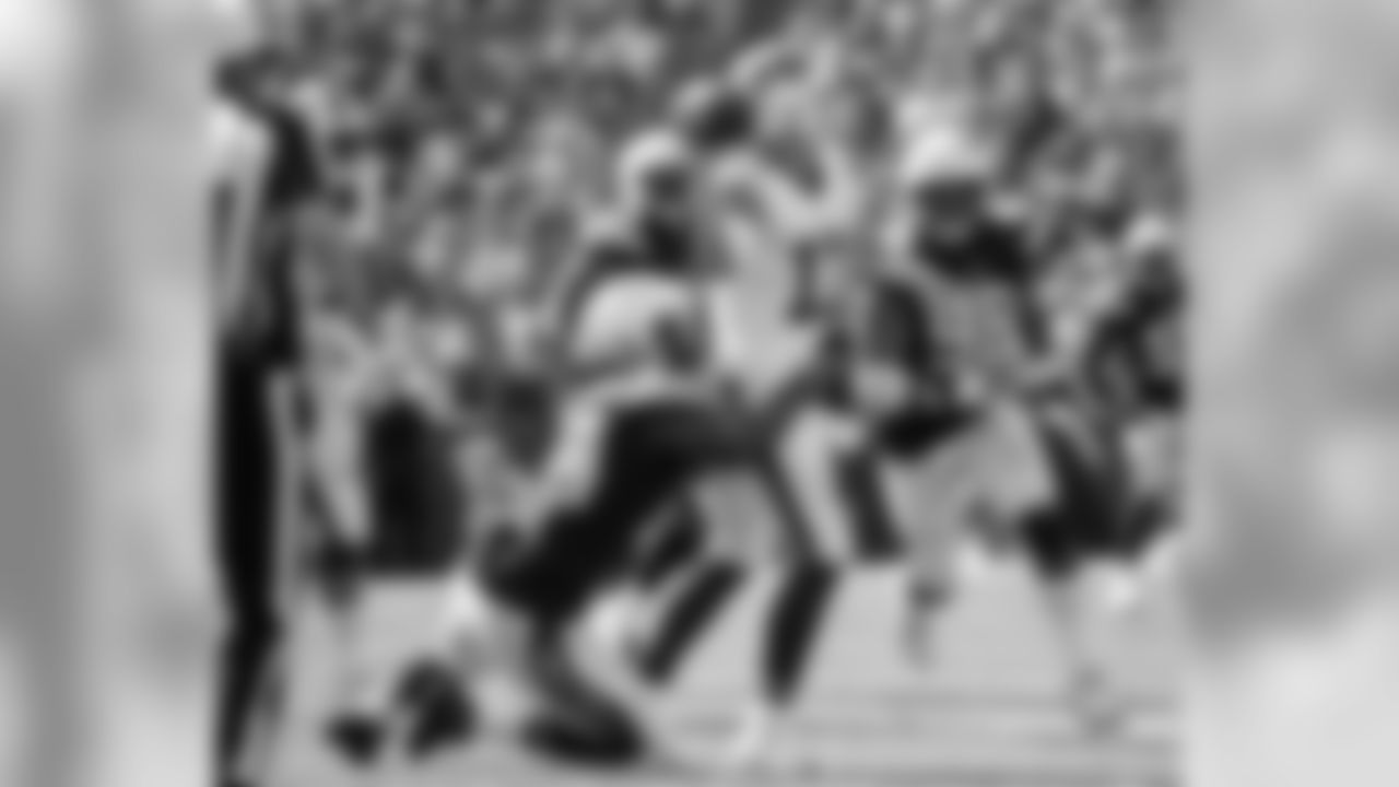 Melvin Ingram sacks QB Josh Allen vs. the Buffalo Bills on Sun. Sept. 16, 2018 at New Era Field.