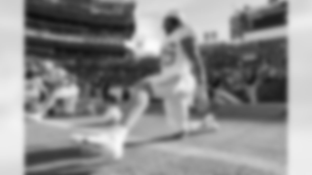 The Los Angeles Chargers prepare to play against the Denver Broncos at Empower Field at Mile High on January 8, 2023 in Denver, Colorado.