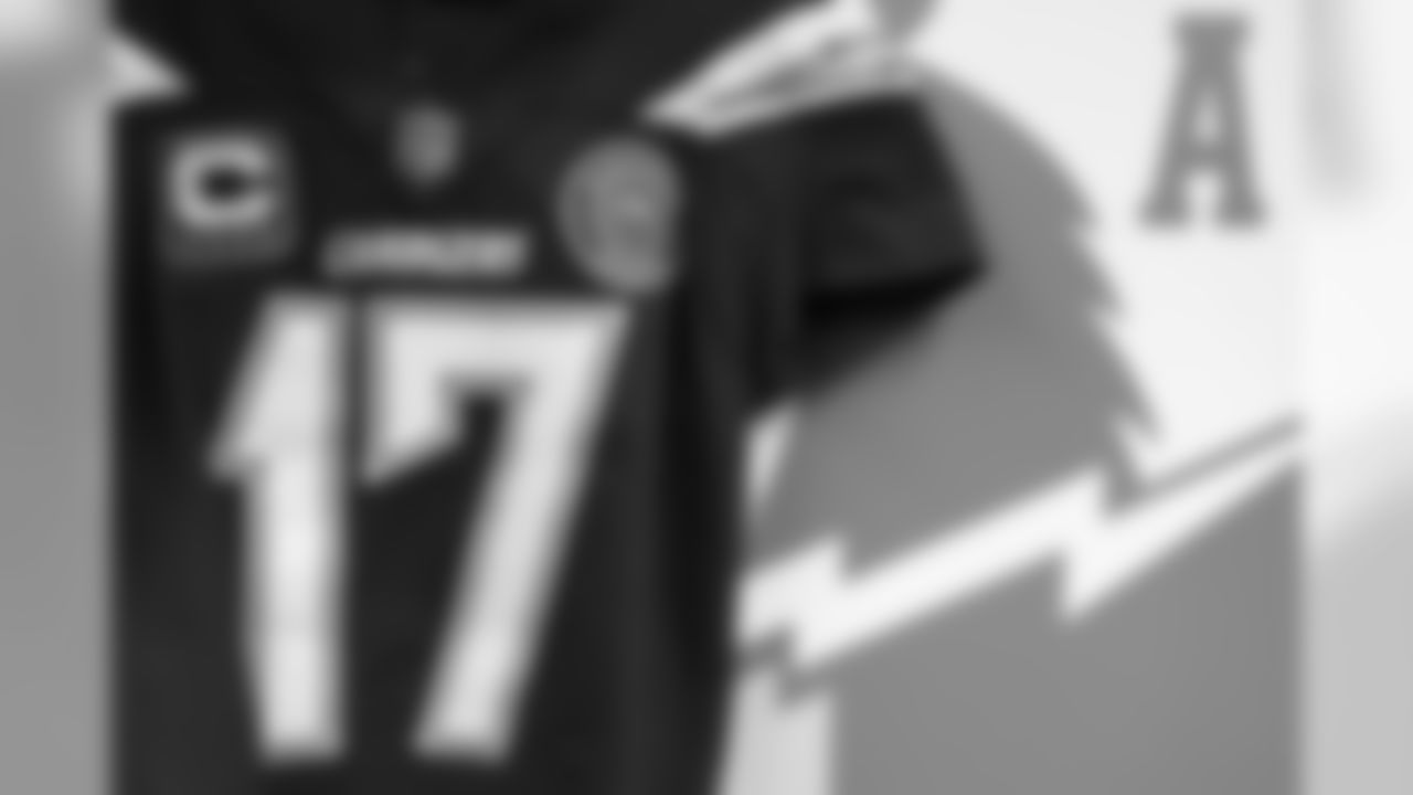 Philip Rivers' jersey hangs in the locker room ahead of the Week 14 matchup against the Cincinnati Bengals.