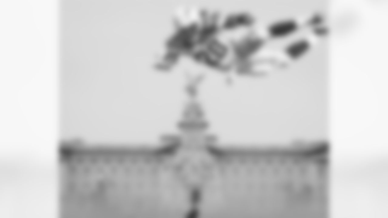 Melvin Gordon leaping over Buckingham Palace