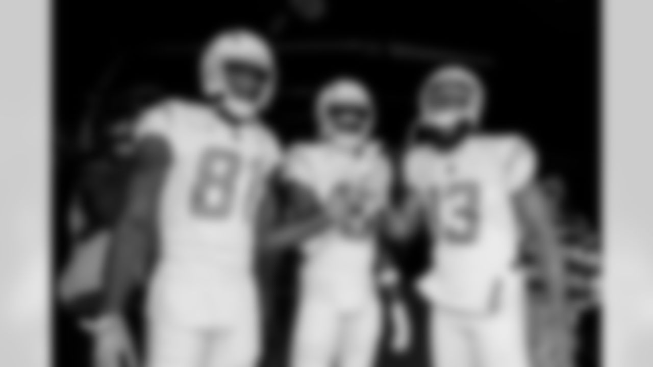 The Los Angeles Chargers prepare to play against the Denver Broncos at Empower Field at Mile High on January 8, 2023 in Denver, Colorado.