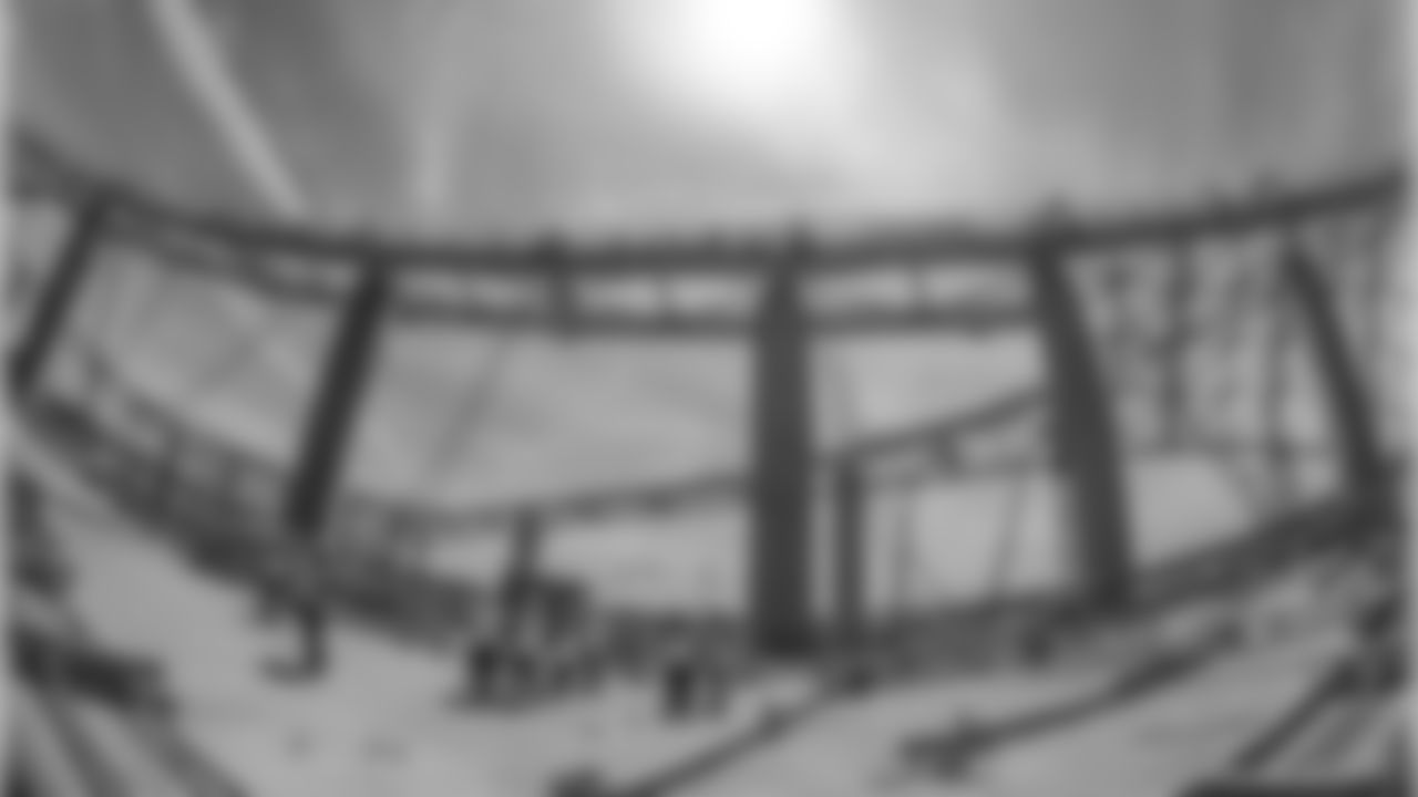 Topping out Ceremony at Los Angeles Stadium on Monday, April 15, 2019 in Inglewood, CA.