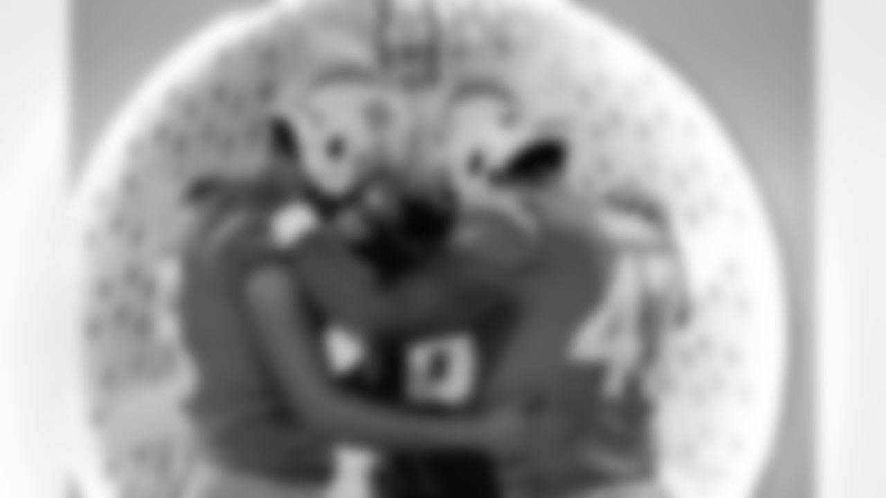 The Los Angeles Chargers prepare to play against the Denver Broncos at SoFi Stadium on October 17, 2022 in Los Angeles, California.