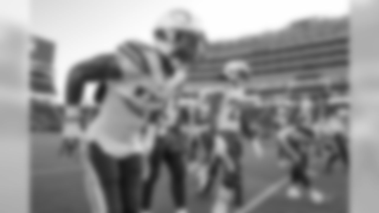 The Bolts warm up before taking the field at Levi's Stadium against the San Francisco 49ers in the last preseason game.