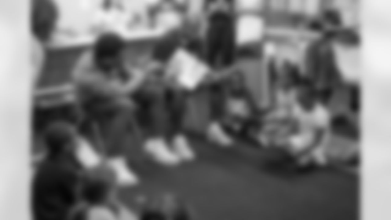 The Los Angeles Chargers participate in the "Bolts Book Club" on Tuesday, July 18, 2023 at Watts/Willowbrook Boys & Girls Club in Los Angeles, CA.