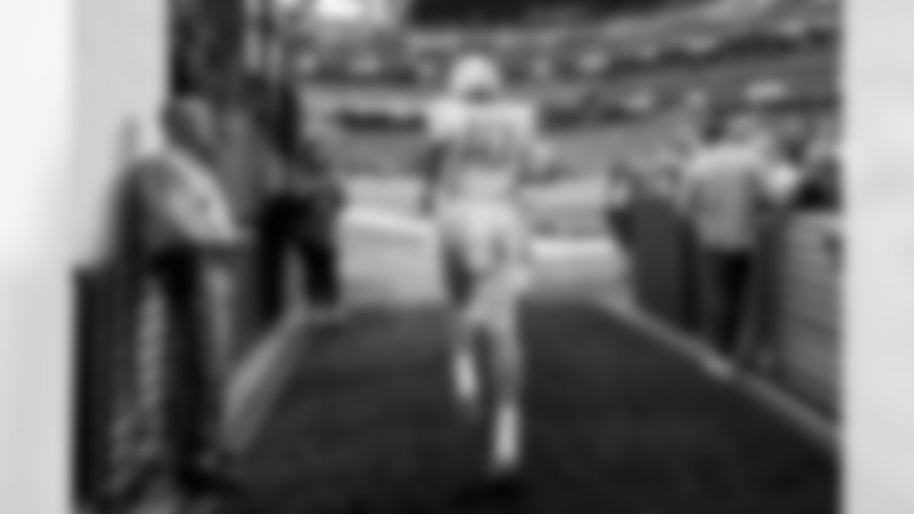 The Los Angeles Chargers prepare to play against the Las Vegas Raiders at Allegiant Stadium on December 4, 2022 in Las Vegas, Nevada.