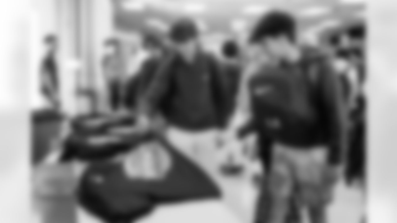 The Los Angeles Chargers host a celebration for the STEM on the Sidelines winners on Tuesday, March 28, 2023 at University High School in Irvine, CA.