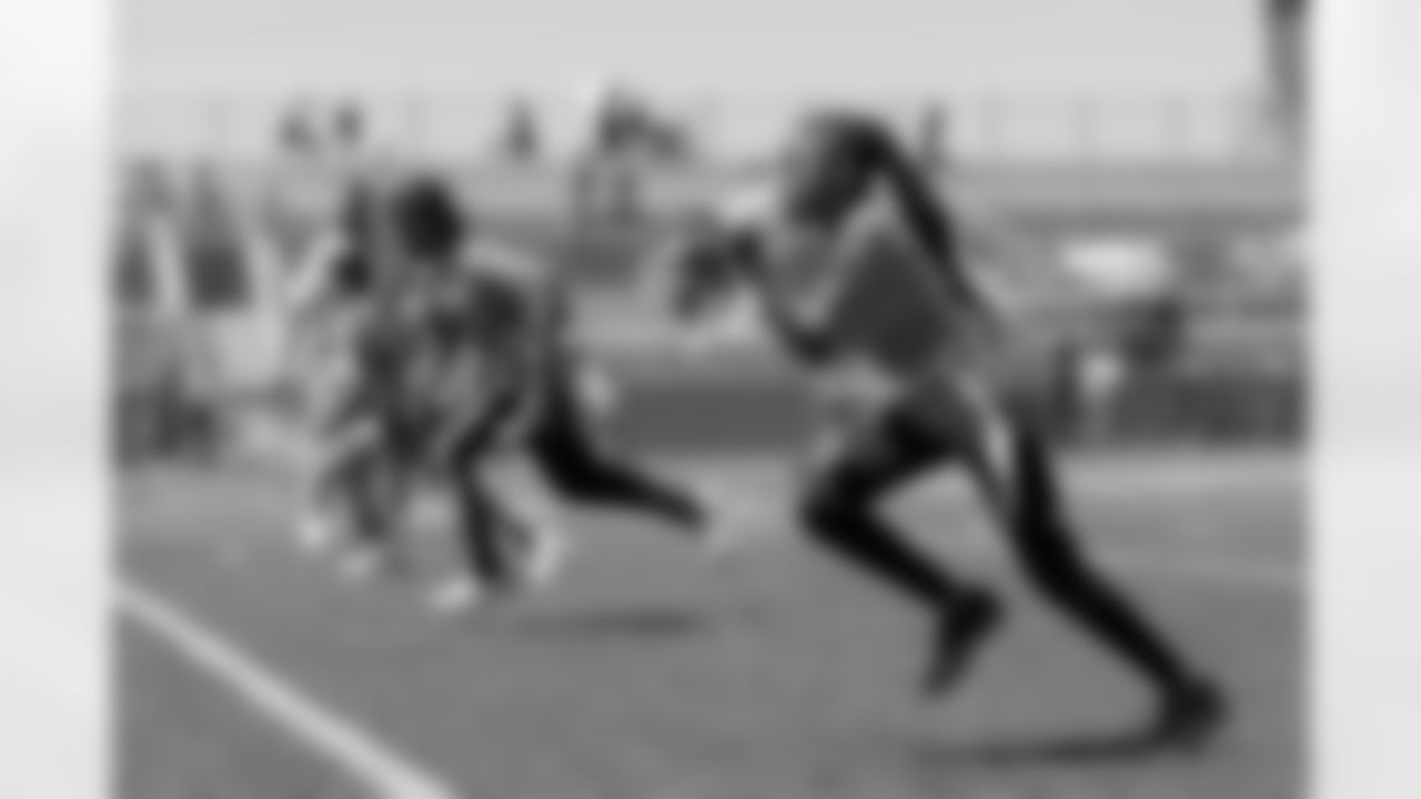 The Los Angeles Chargers partner with the San Diego Unified School District to host a flag football camp for middle schoolers on Saturday, April 8, 2023 at Madison High School in San Diego, CA.