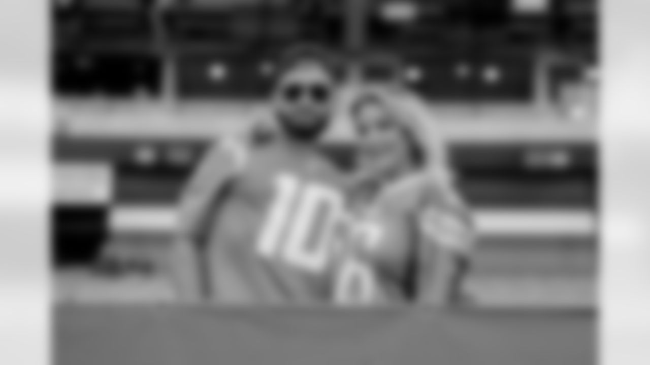 The Los Angeles Chargers prepare to play against the Cleveland Browns at FirstEnergy Stadium on October 9, 2022 in Los Angeles, California.