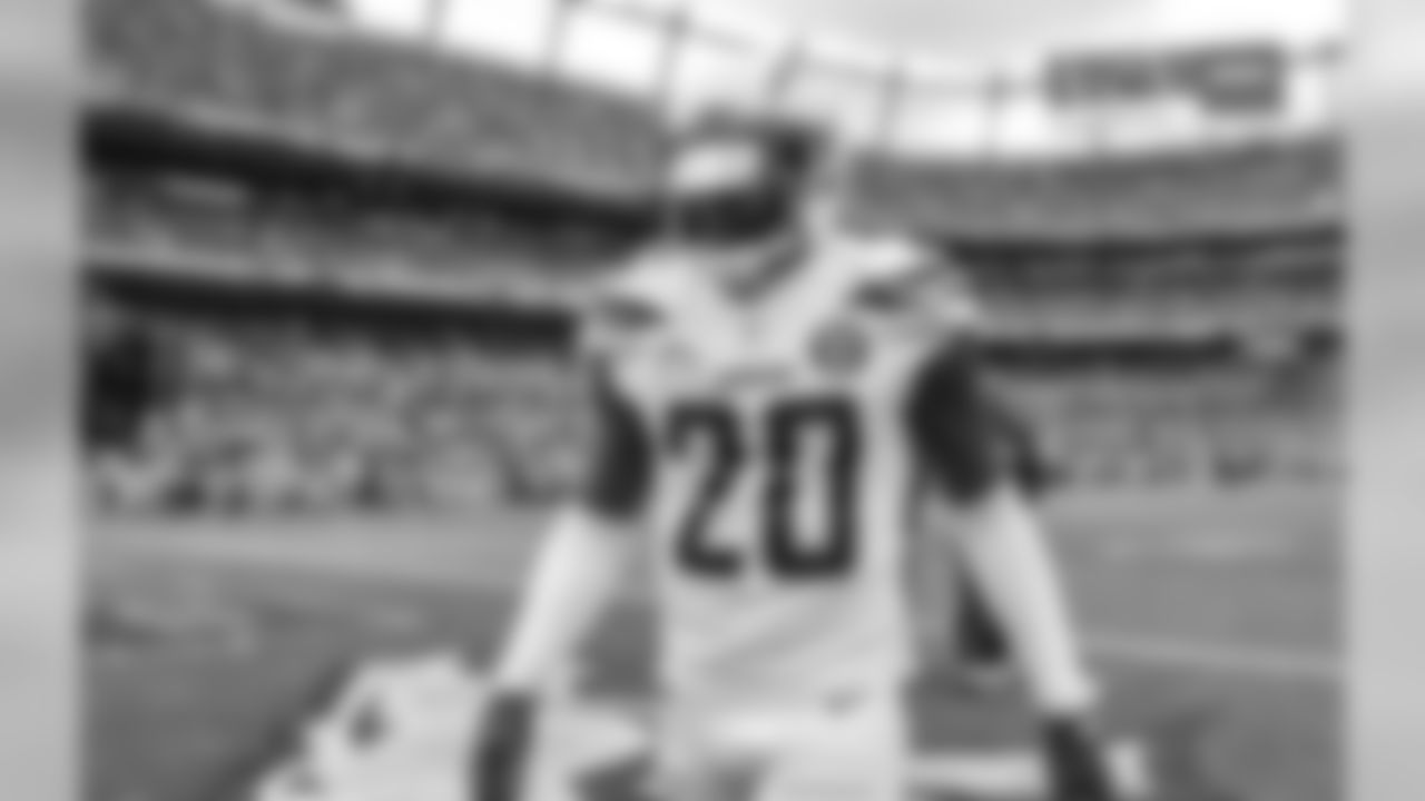 Desmond King on the field before the Week 17 contest against the Denver Broncos.