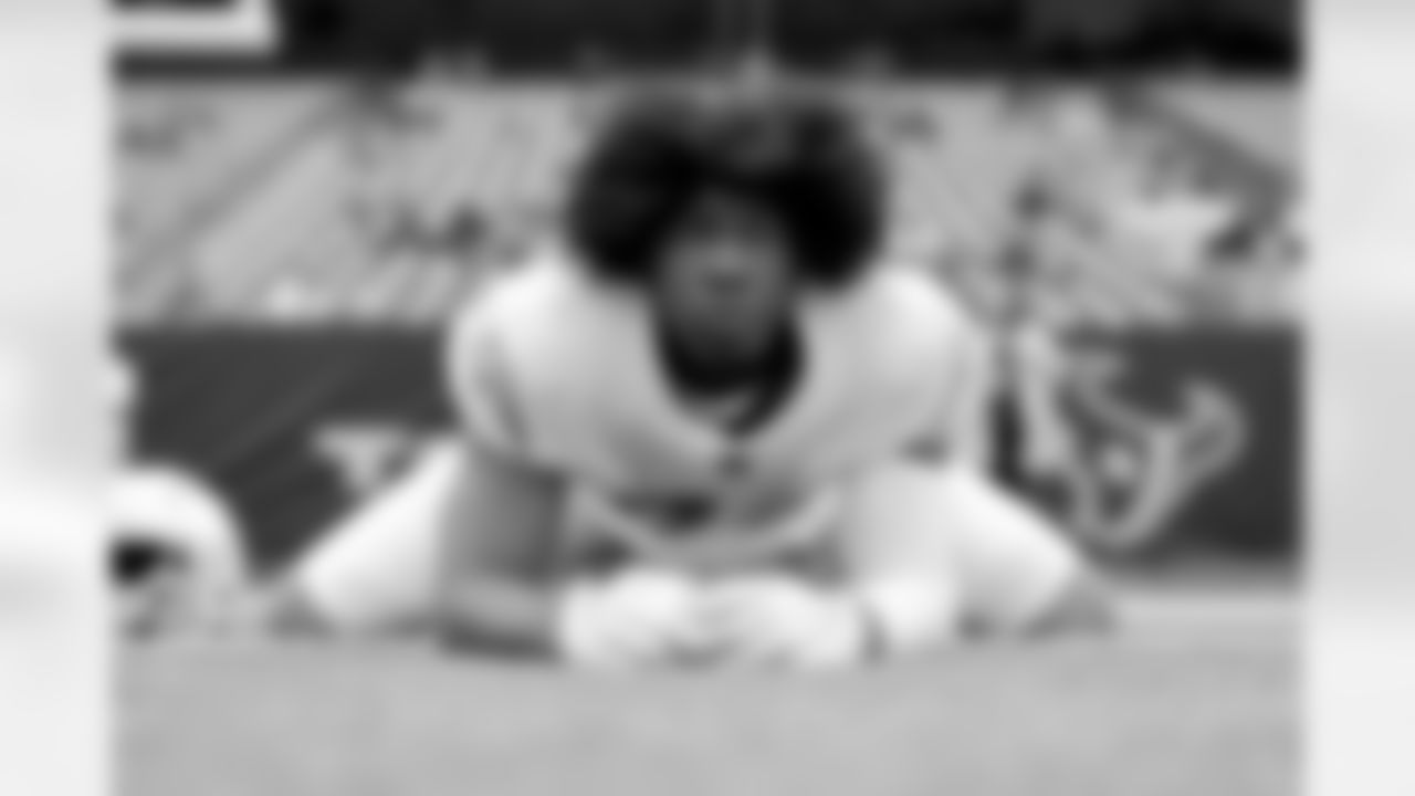 The Los Angeles Chargers prepare to play against the Houston Texans at NRG Stadium on October 2, 2022 in Houston, Texas.