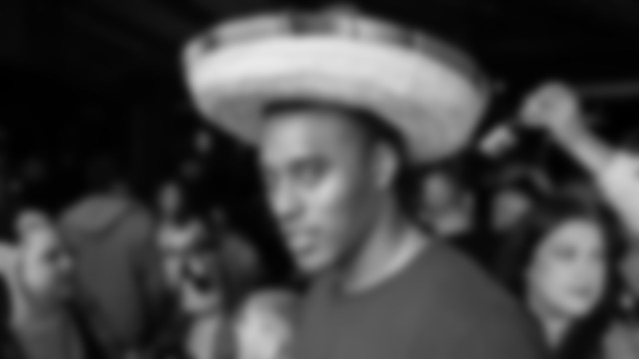 Mike Davis wearing a sombrero during the Chargers Fan Cruise to Ensenada, Mexico.
