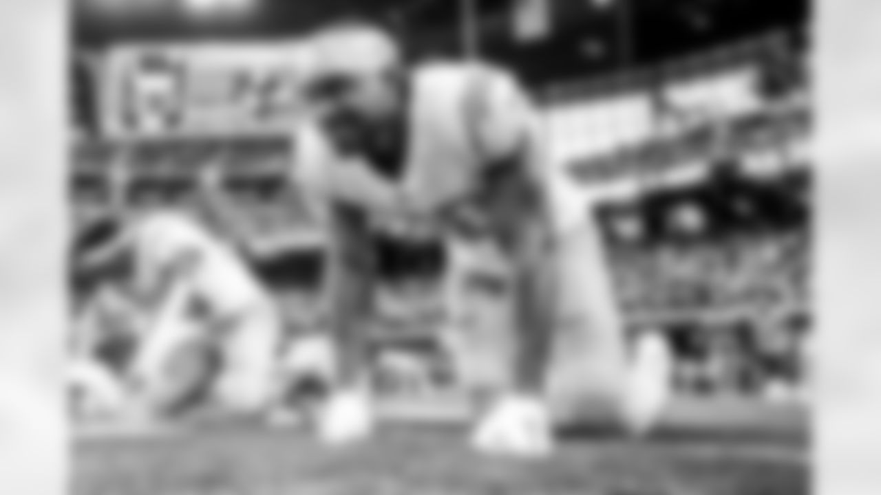 The Los Angeles Chargers prepare to play against the Las Vegas Raiders at Allegiant Stadium on December 4, 2022 in Las Vegas, Nevada.