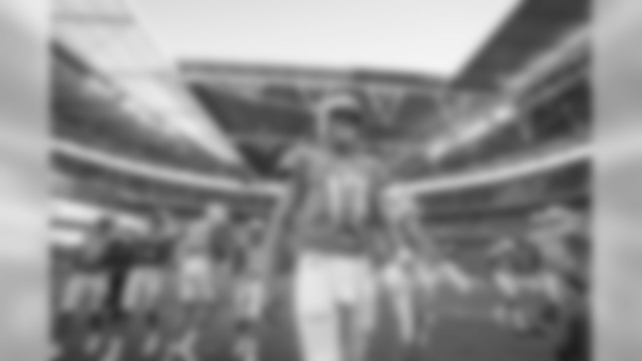 Philip Rivers on the field at Wembley Stadium in London before the Week 7 matchup against the Tennessee Titans.
