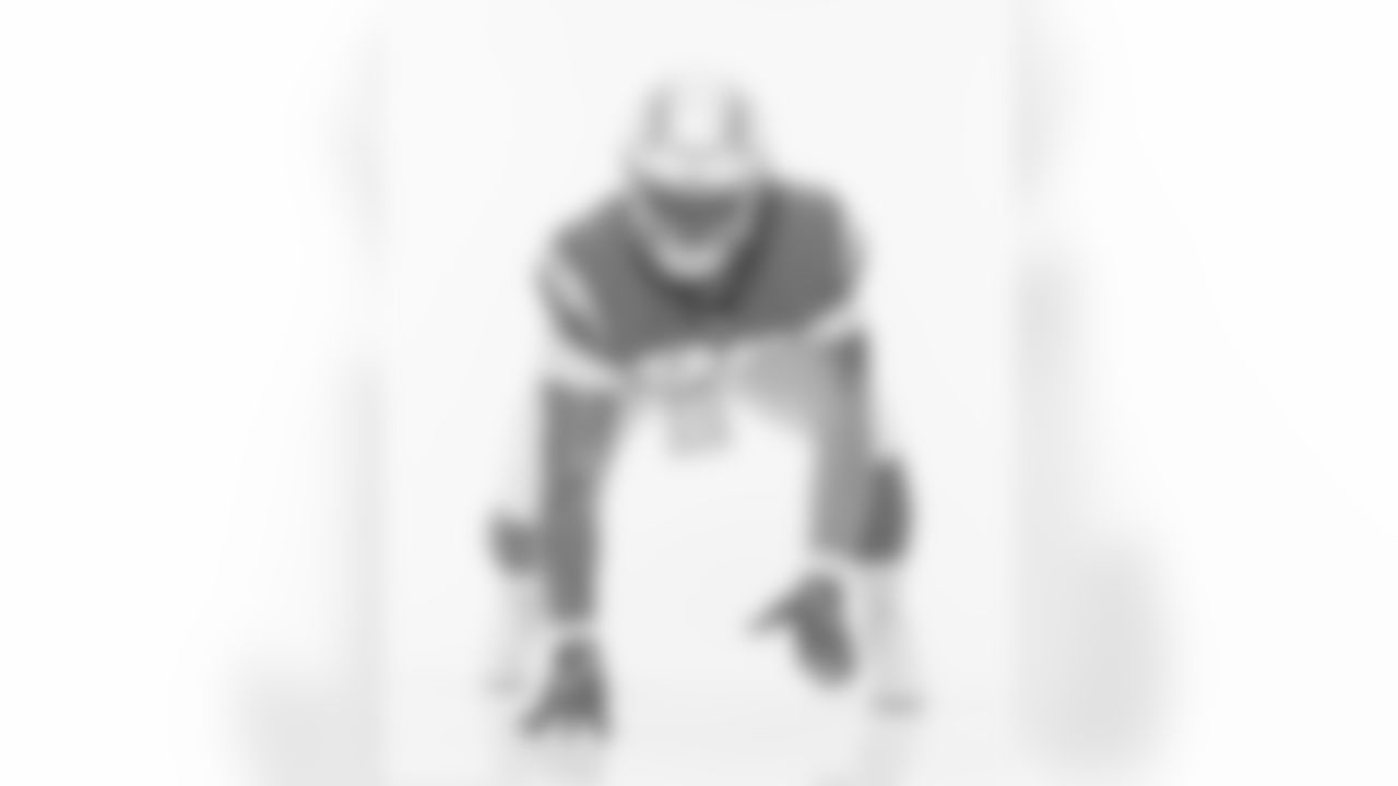 Los Angeles Chargers players pose for photos at the team's annual Media Day on Monday, June 12, 2023 at Hoag Performance Center in Costa Mesa, CA.