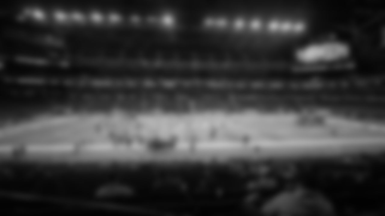 A view of the field during the 2019 NFL Scouting Combine at Lucas Oil Stadium in Indianapolis.