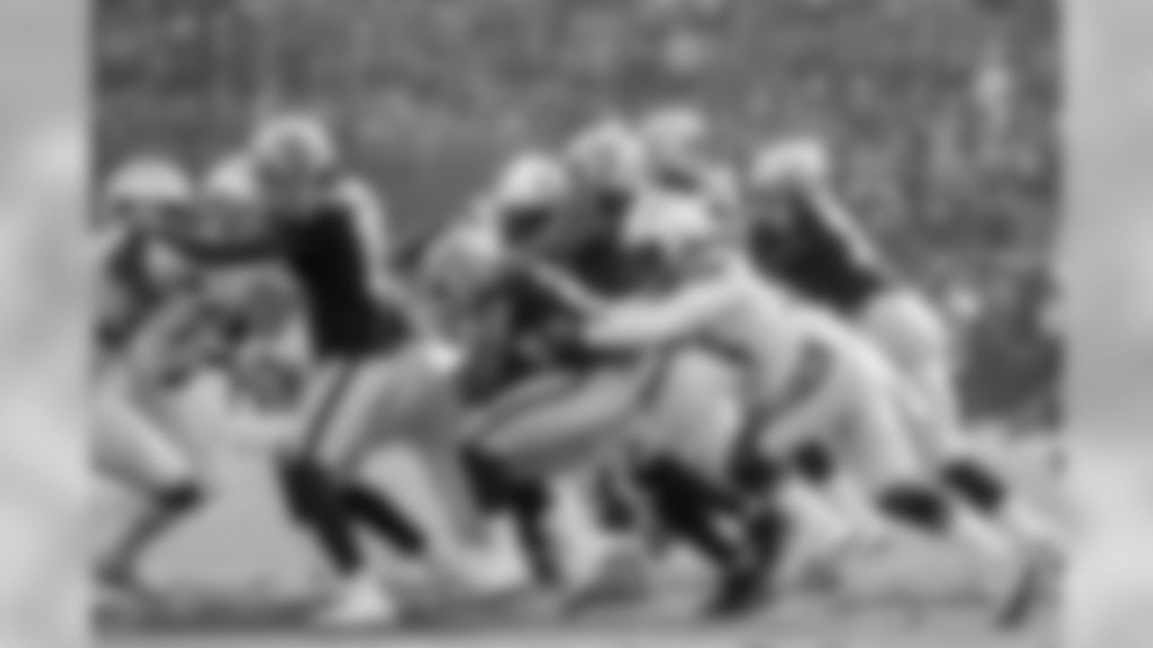 Melvin Ingram tackles during the Week 10 matchup against the Oakland Raiders at Oakland-Alameda County Coliseum.