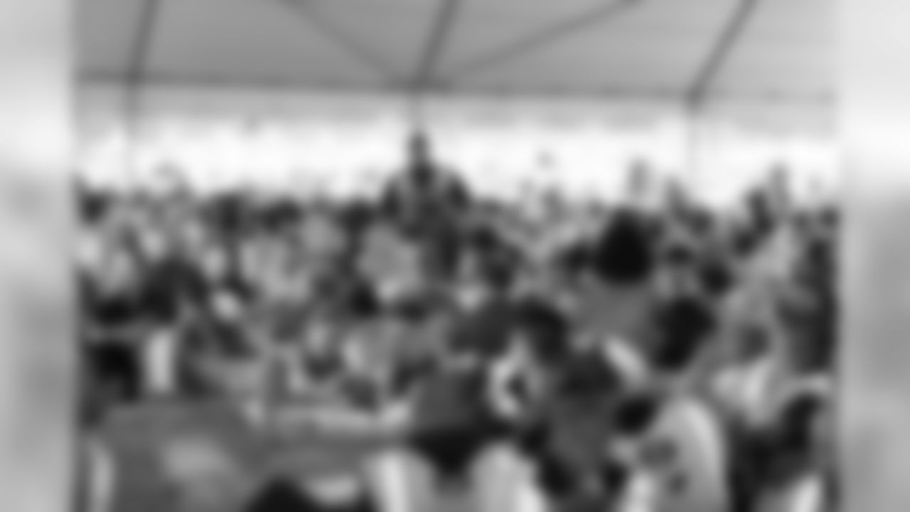 Topping out Ceremony at Los Angeles Stadium on Monday, April 15, 2019 in Inglewood, CA.