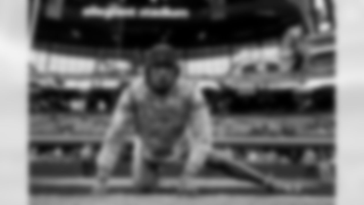The Los Angeles Chargers prepare to play against the Las Vegas Raiders at Allegiant Stadium on December 4, 2022 in Las Vegas, Nevada.