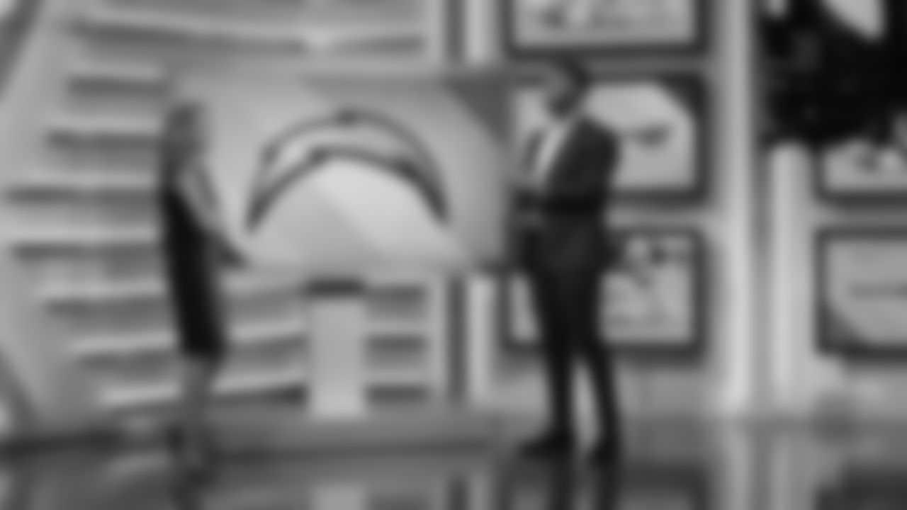 Jerry Tillery pays a visit to NFL Network and is greeted by staff and later interviewed on an episode of Total Access.