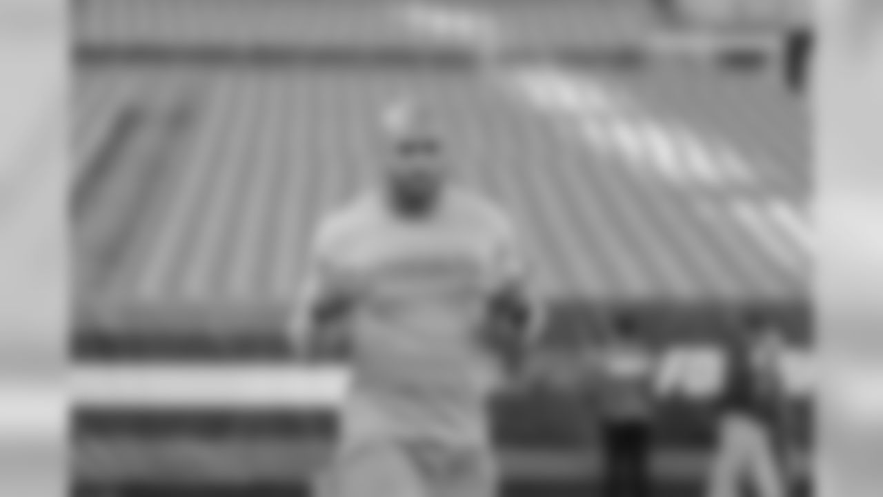 Austin Ekeler during warmups at FirstEnergy Stadium before the Bolts take on the Browns.