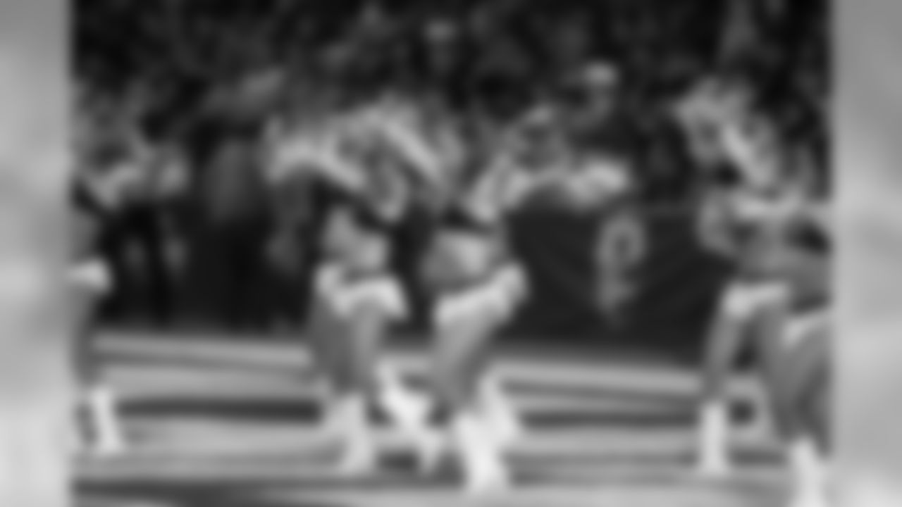 The Charger Girls perform during an NFL football game against the Baltimore Ravens on Saturday, Dec. 22, 2018, in Carson, Calif.