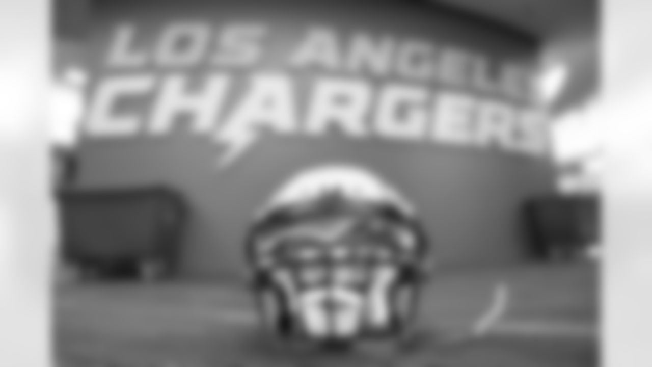 The Los Angeles Chargers prepare to play against the Seattle Seahawks at SoFi Stadium on October 23, 2022 in Inglewood, California.