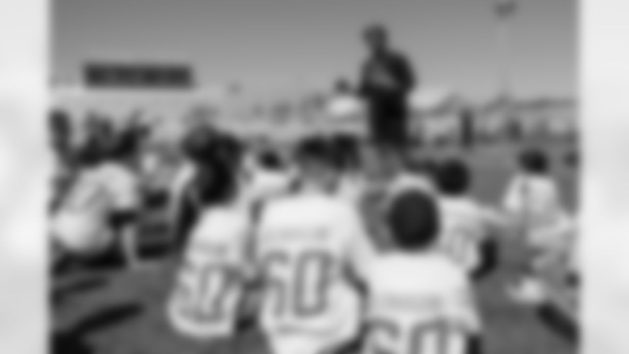 The Los Angeles Chargers host a Play60 event with Bob Hope USO on Saturday, April 1, 2023 at Poly High School in Long Beach, CA.