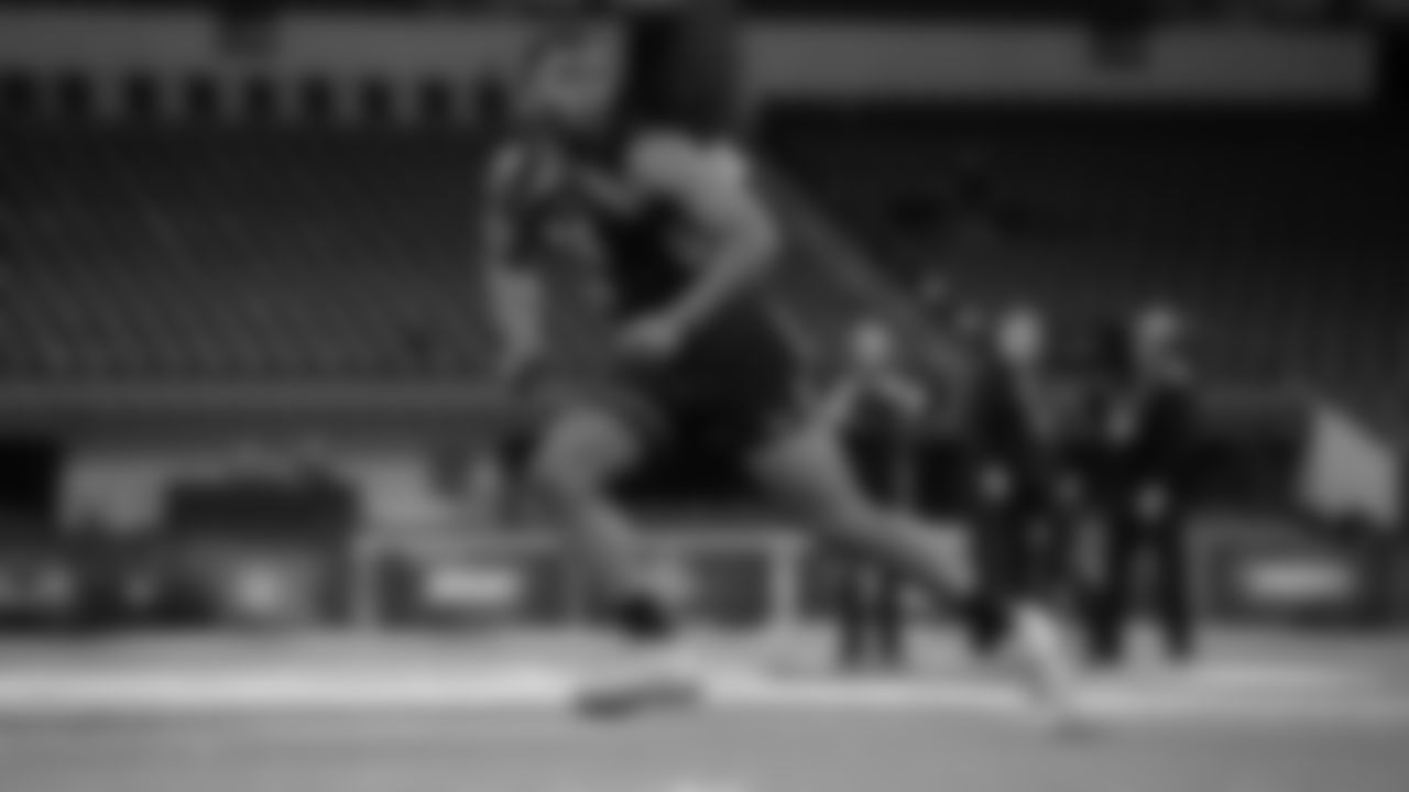 Jerry Tillery at the 2019 NFL Scouting Combine in Indianapolis