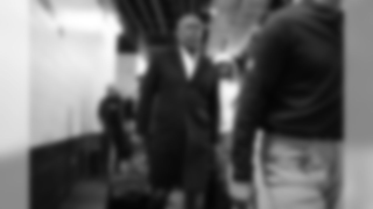 Head Coach Anthony Lynn arrives at Broncos Stadium at Mile High before the Week 17 contest against the Denver Broncos.