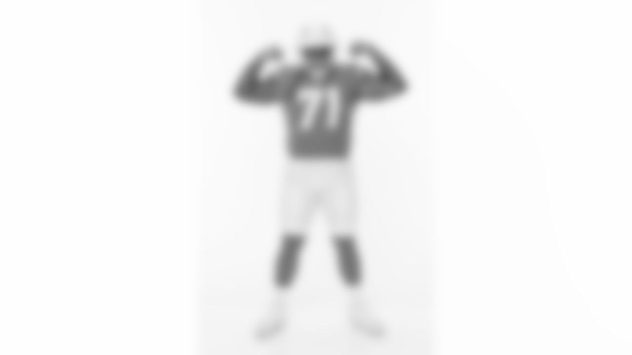 Los Angeles Chargers players pose for photos at the team's annual Media Day on Monday, June 12, 2023 at Hoag Performance Center in Costa Mesa, CA.