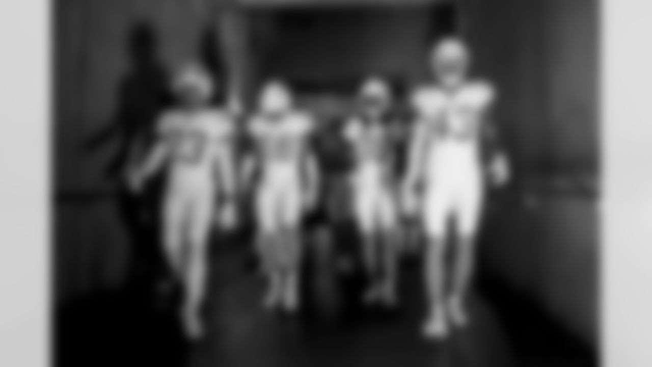 The Los Angeles Chargers prepare to play against the Houston Texans at NRG Stadium on October 2, 2022 in Houston, Texas.