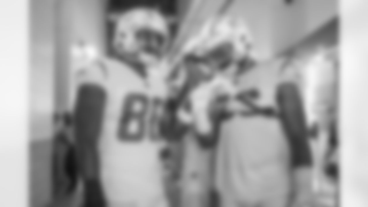 The Los Angeles Chargers prepare to play against the Atlanta Falcons at Mercedes Benz Stadium on November 6, 2022 in Atlanta, Georgia.