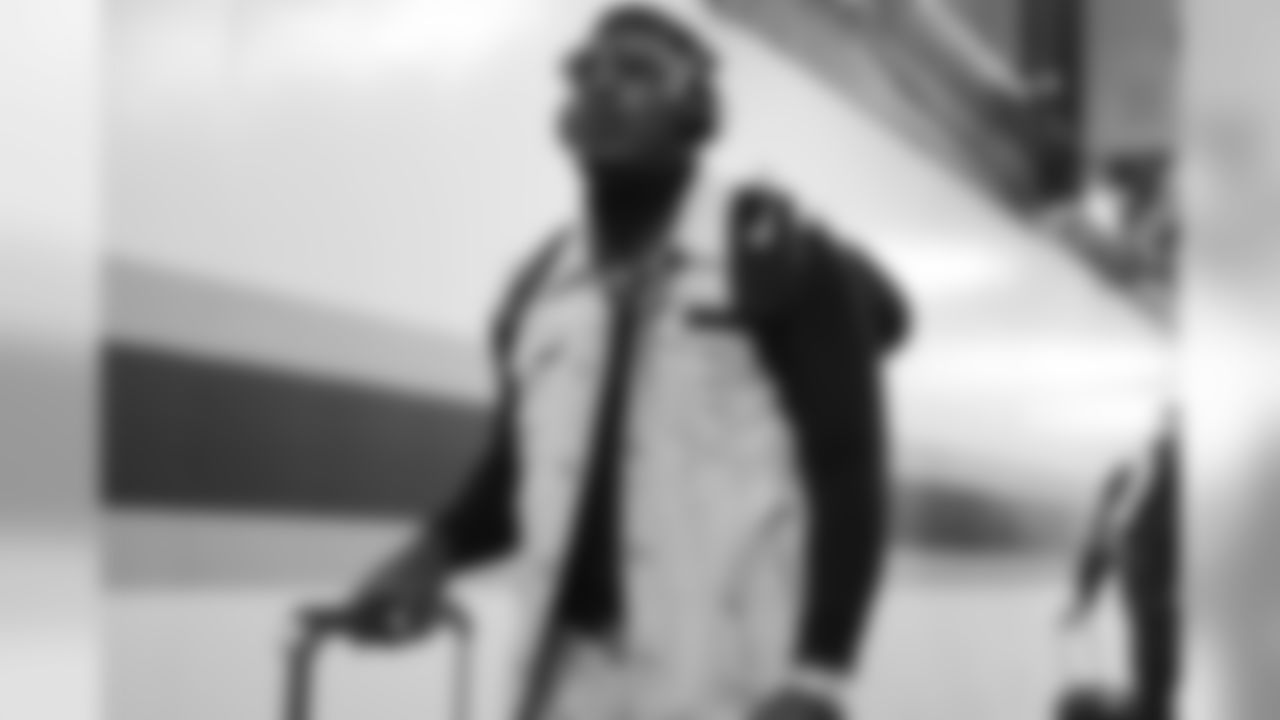 Desmond King arrives at Oakland-Alameda County Coliseum before the Week 10 matchup against the Oakland Raiders.