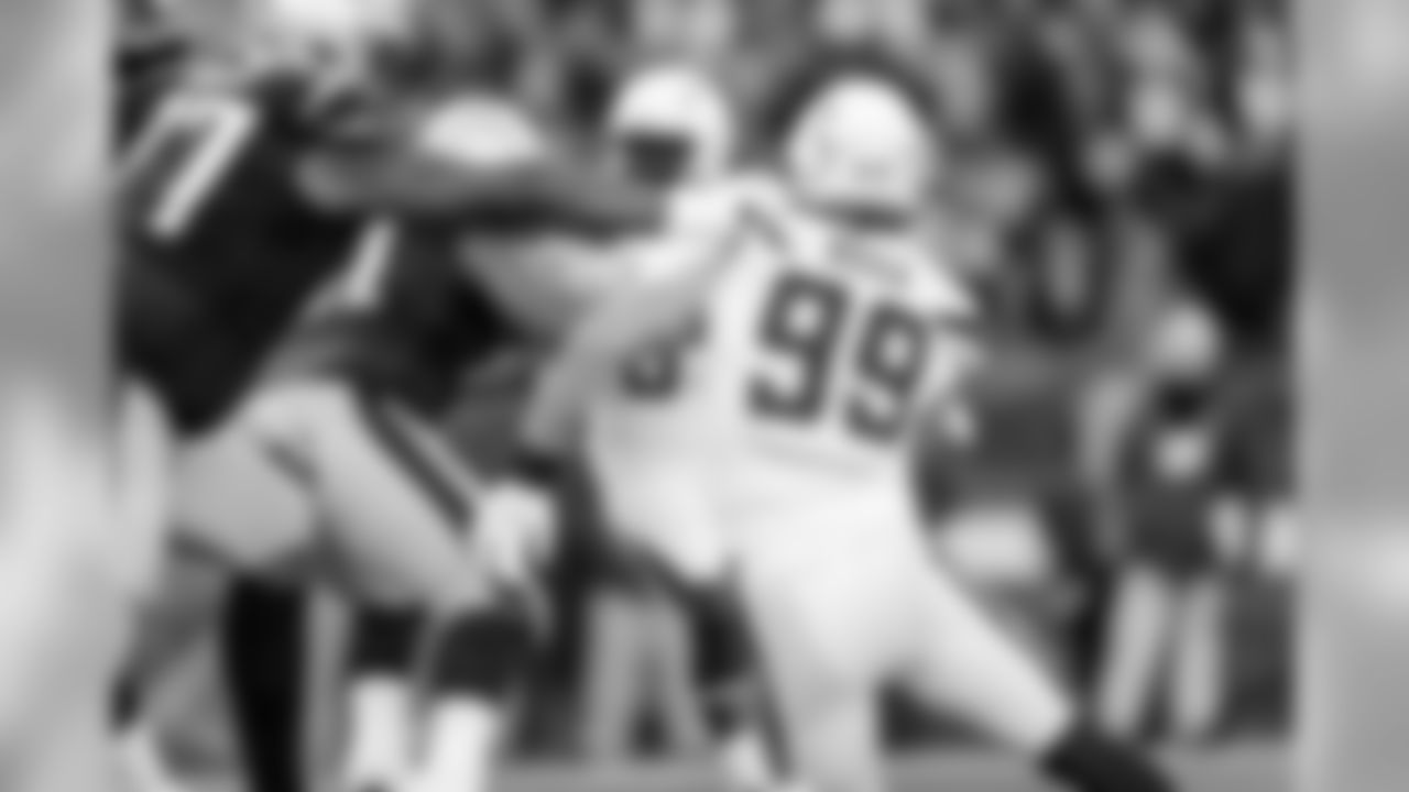 Joey Bosa during the Divisional Round matchup against the New England Patriots at Gillette Stadium.