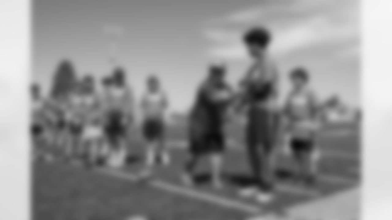 The Los Angeles Chargers partner with the San Diego Unified School District to host a flag football camp for middle schoolers on Saturday, April 8, 2023 at Madison High School in San Diego, CA.