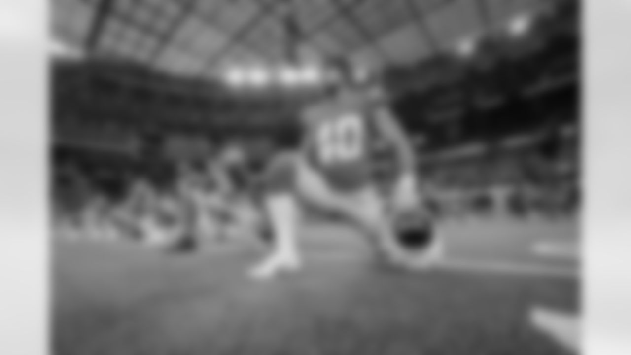 The Los Angeles Chargers prepare to play against the Miami Dolphins at SoFi Stadium on December 11, 2022 in Inglewood, California.