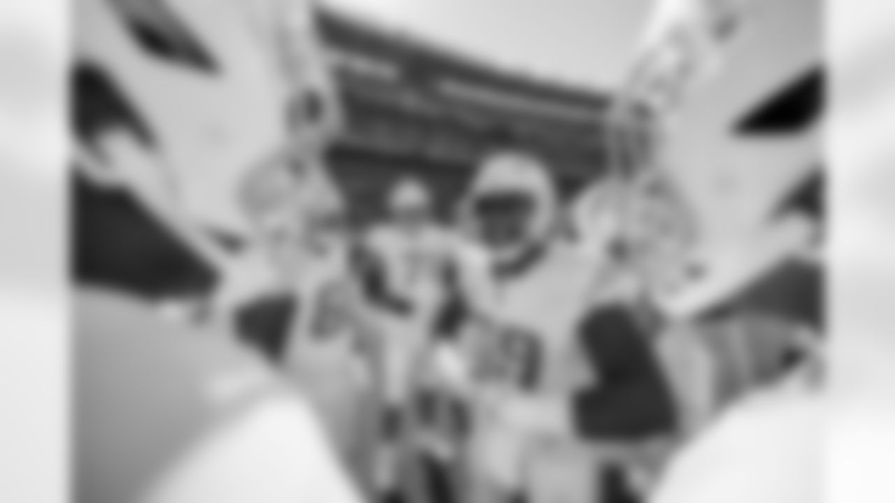 The Los Angeles Chargers prepare to play against the Cleveland Browns at FirstEnergy Stadium on October 9, 2022 in Los Angeles, California.