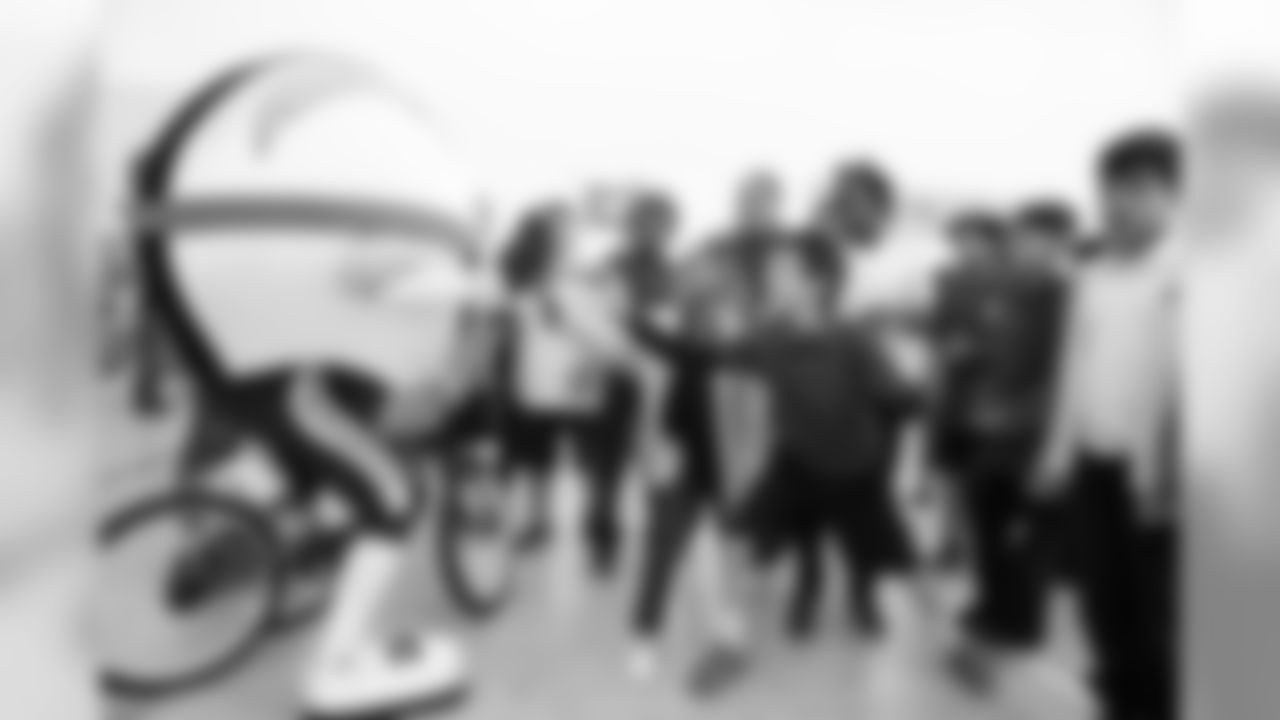 Los Angeles Chargers host Bikes For Kids at Cesar Chavez Elementary School on Tuesday, Dec. 4, 2018 in Long Beach, CA.