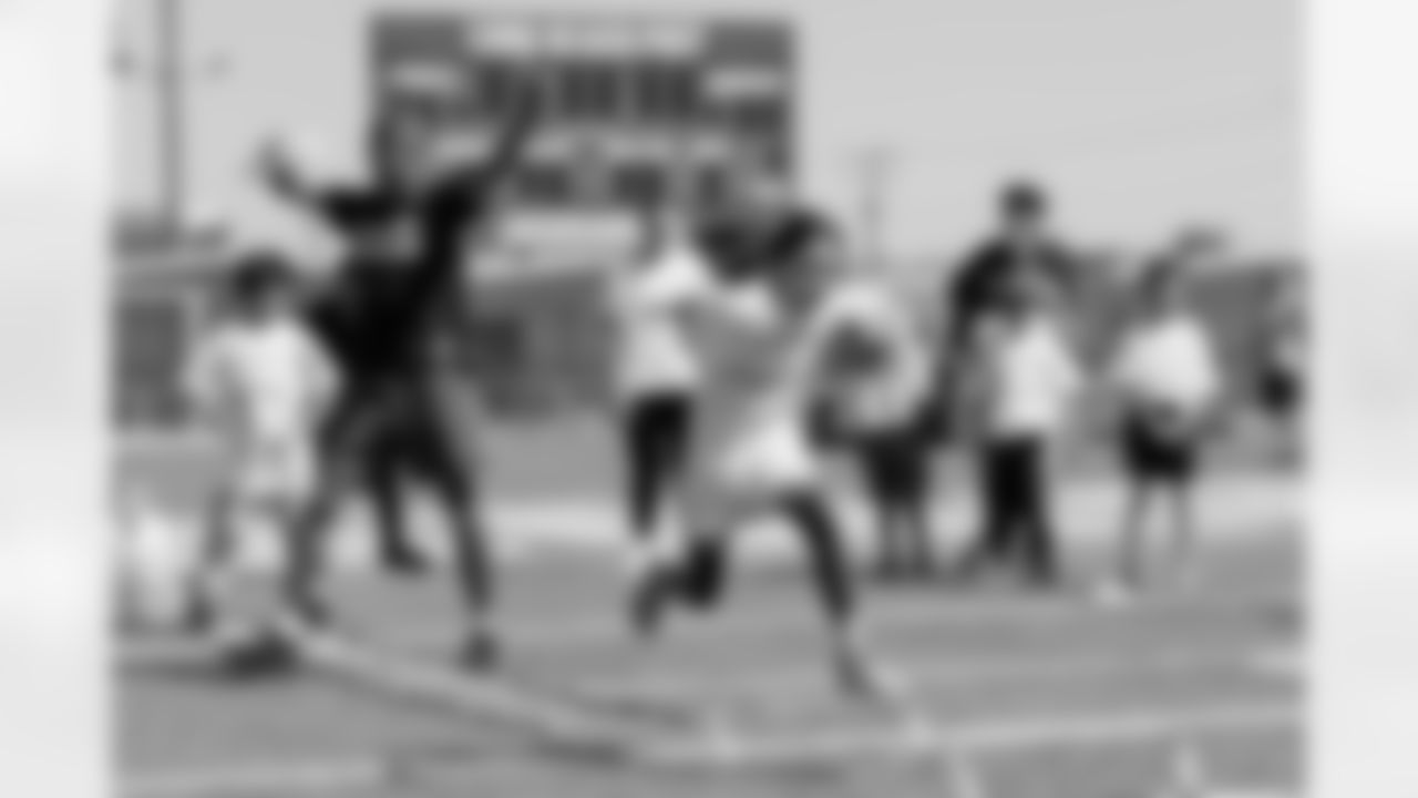 The Los Angeles Chargers host a Play60 event with Bob Hope USO on Saturday, April 1, 2023 at Poly High School in Long Beach, CA.